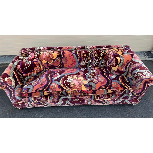 Jack Lenor Larsen 1960s Jack Lenor Larsen “Jezebel” Fabric Sofa For Sale - Image 4 of 11