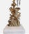 This exquisite Victorian figural candelabra set in antique gilt is a pair of large, intricate gold candlestick holders...
