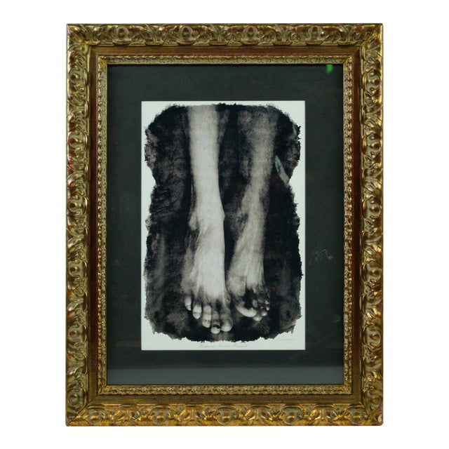 Mid 20th Century Framed Photograph of Feet Signed by Vladimir Clavijo Photographer For Sale