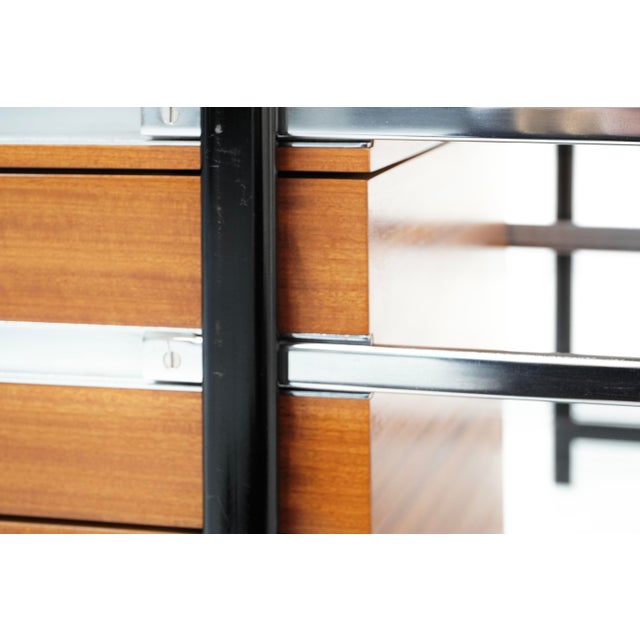 Black Vintage Writing Desk by Jules Wabbes for Mobilier Universel, Belgium, 1960s For Sale - Image 8 of 16