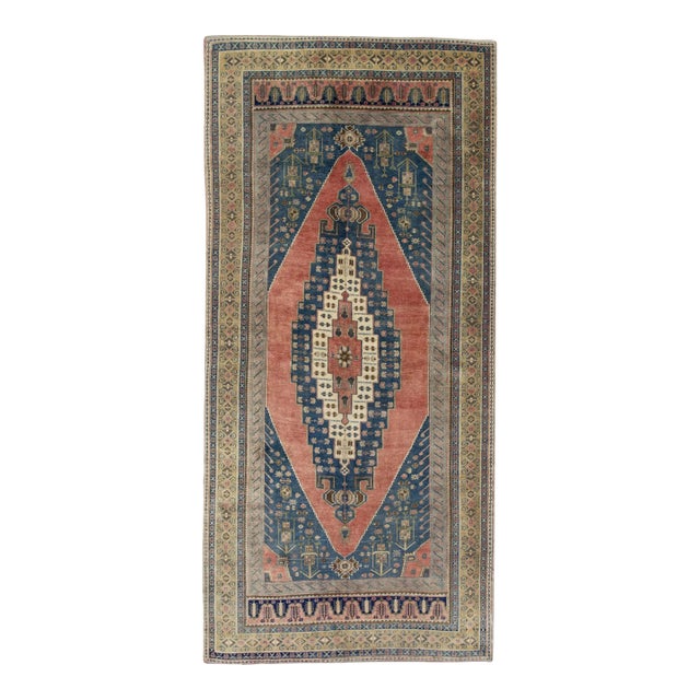1960s Multicolor Handwoven Turkish Rug 5'6" X 10'10" For Sale