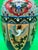 Metal Large Antique Meiji Japanese Cloisonne Dragon Ho-O Phoenix Shield Vase 11.75” For Sale - Image 7 of 11