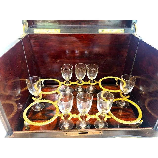 Ebony Mid 19th Century Traditional French Napoleon III Liquor Cellar For Sale - Image 8 of 11