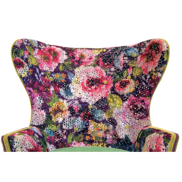 1920s Vintage Victorian Wingback Accent Chair For Sale - Image 4 of 13