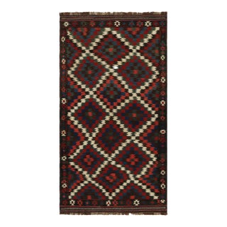 Vintage Kilim With Red, Teal and Blue Geometric Patterns, From Rug & Kilim For Sale