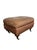 Vintage Baker Milling Road Leather Wingback Chair & Ottoman With Nailheads and Casters For Sale - Image 10 of 12