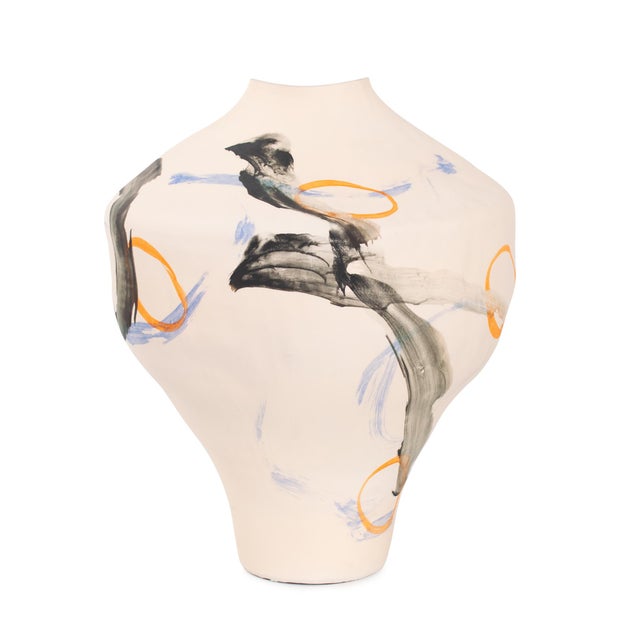 White Cleave Tapered Vase- Short For Sale - Image 8 of 11