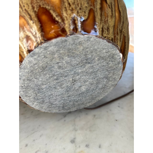 Large Sculptural Ceramic Table Lamp – Vintage Organic Modern / Studio Pottery Lamp For Sale - Image 9 of 9