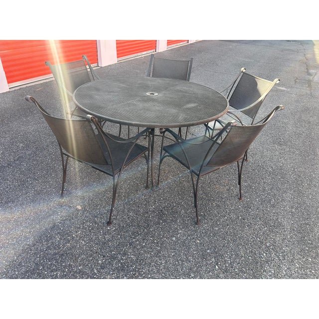 Perfect for your outdoor space! The table measures 54x29 and the chairs measure 17.5x21.5x32 One chair is missing a foot,...