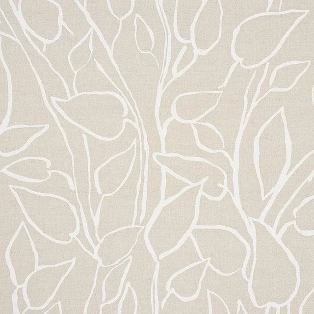 Contemporary Schumacher Solandra Vine Fabric in Natural For Sale - Image 3 of 3
