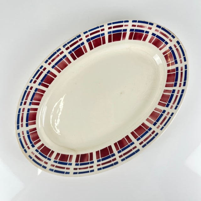 Art Deco Oval Platter from Badonviller, 1930s For Sale - Image 9 of 9
