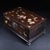 Shell Antique Chinese Hardwood Inlaid "Mandarin Ducks" Jewelry Box With Bronze Lock For Sale - Image 7 of 10