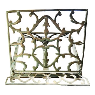 Mid 20th Century Vintage Victorian Style Brass Folding Adjustable Bookstand For Sale