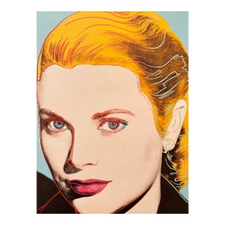 Andy Warhol Estate Vintage 1989 Pop Art Lithograph Print " Grace Kelly " 1984 For Sale