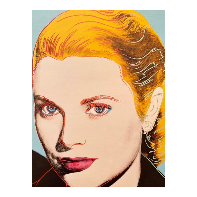 Andy Warhol Estate Vintage 1989 Pop Art Lithograph Print " Grace Kelly " 1984 For Sale