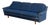 Blue Upholstered Convertible Sofa Daybed 3-Seat Couch Lounge Mid-Century Modern 1970s For Sale
