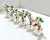 1950s Miniature Czech Art Glass Potted Flowers Bouquet Place Card Holders - A Set of 6 For Sale In Louisville - Image 6 of 12