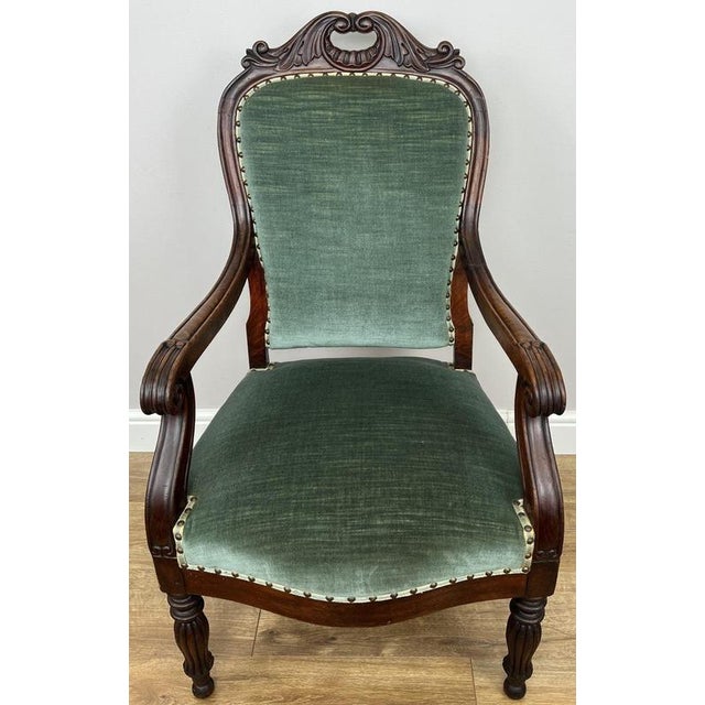Antique French Style Armchair in Walnut For Sale - Image 16 of 16