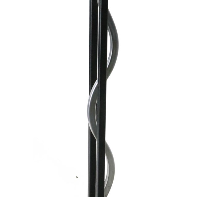 Late 20th Century Metal Wave Form Post Modern Memphis Style Table Lamp C. 1980's For Sale - Image 5 of 12
