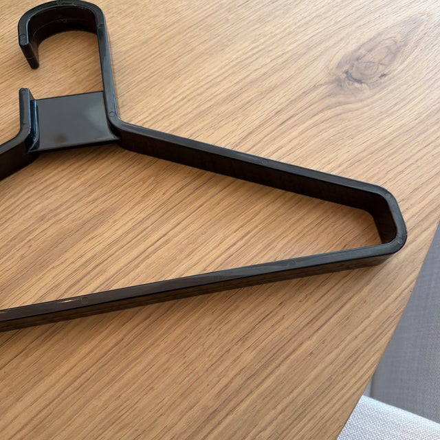 Black Set of 10 1970’s Modernist Black Plastic Hangers Attributed to Finnish Designer Maija Ruoslathi For Sale - Image 8 of 11