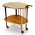 Elegant Mid-Century Modern bar cart / serving trolley from the 1960s, showcasing an organic, kidney-shaped asymmetric two-...