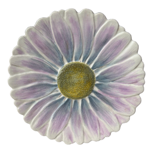 French Majolica Daisy Plate Marcel Guillot Vallauris, Circa 1950