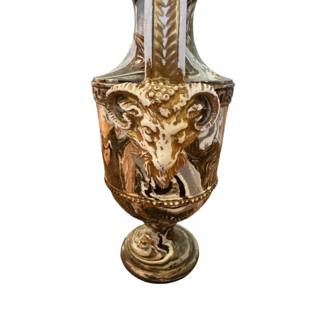 Great Wedgwood and Bentley small agate ware vase on a basalt base. Wedgwood Bentley Eturia Seal under the base. Perfect...