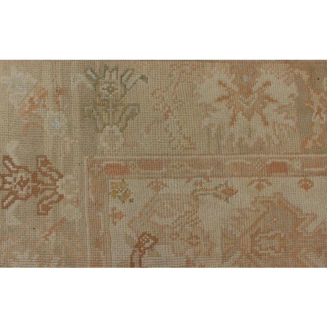 Antique Turkish Oushak Rug by Keivan Woven Arts in Beige Green and Copper For Sale - Image 12 of 12