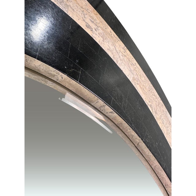 Maitland - Smith Vintage Maitland Smith Tessellated Stone Arched Mirror For Sale - Image 4 of 9