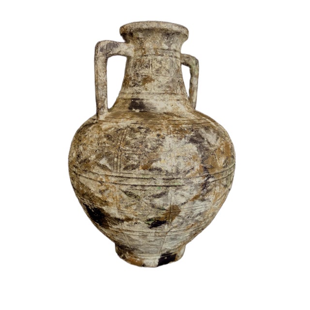 Mediterranean Decorative Bronze Amphora For Sale - Image 3 of 7