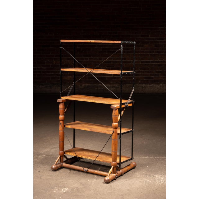 Antique Convertible Baker's Rack Table For Sale - Image 9 of 10