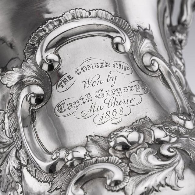 Antique Indian Colonial Silver Trophy Cup, 1860s For Sale - Image 17 of 18