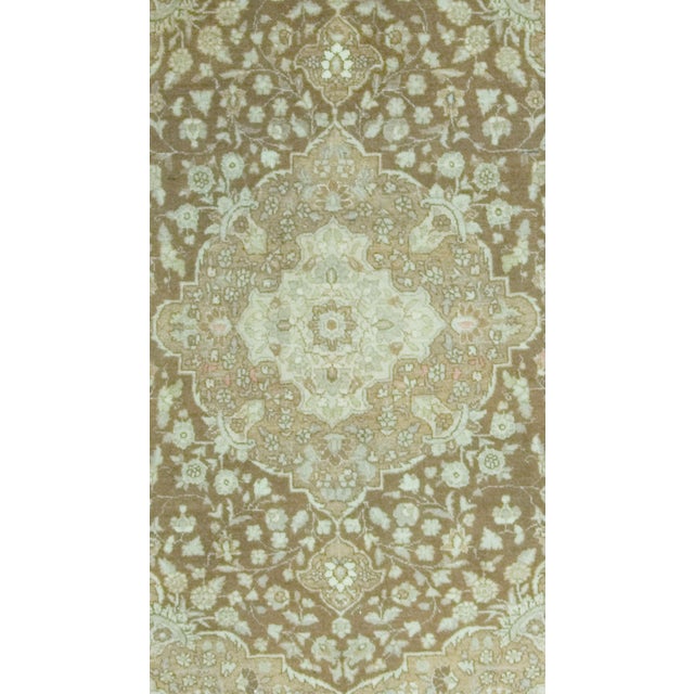 Antique Floral Medallion Tabriz Rug, 4'4 X 5'9 For Sale - Image 4 of 8