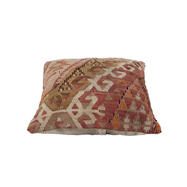 Decorative pillow cover made from vintage handwoven Turkish kilim pieces. Backed with good quality cotton fabric. Pillow...