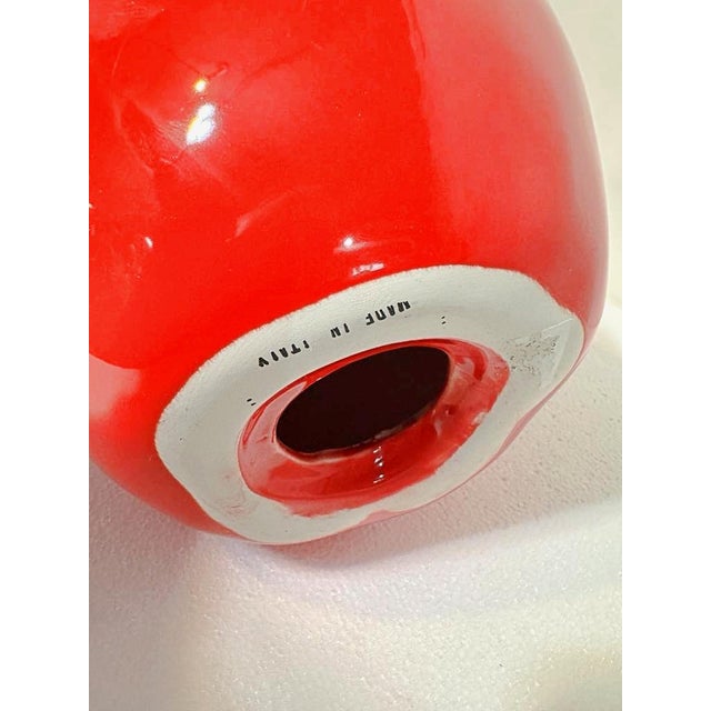 1950s 1950s Decorative Ceramic Red Apple For Sale - Image 5 of 6