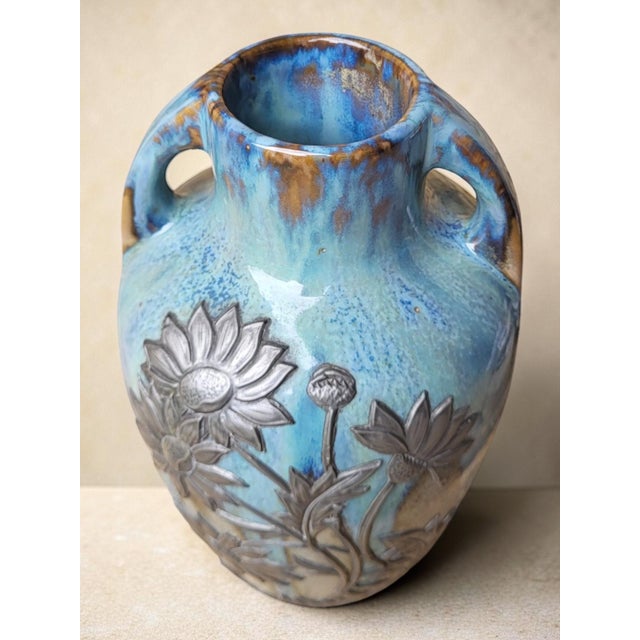 Ceramic Vintage Stoneware Vase from Pierrefonds, 1930s For Sale - Image 7 of 11