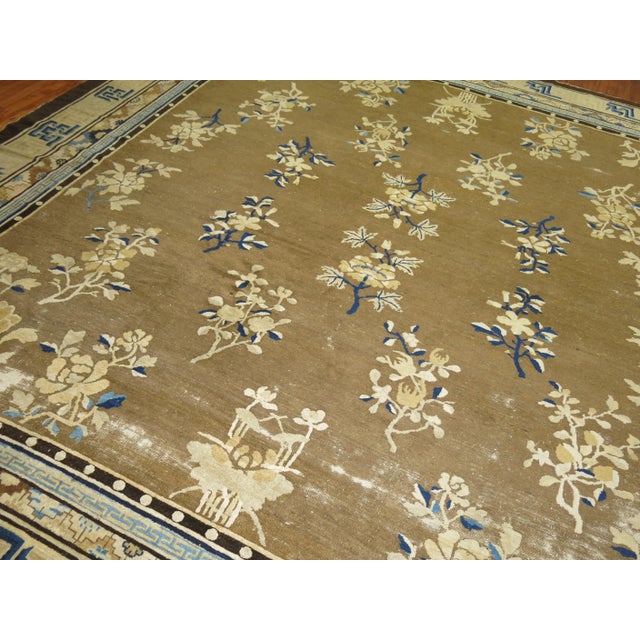 Antique Chinese Square Peking Rug - 10' x 10'8" For Sale - Image 4 of 6