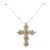 Diamond Cross Necklace 14kt Yellow Gold 1.10ctw Gh Si 18in New For Sale