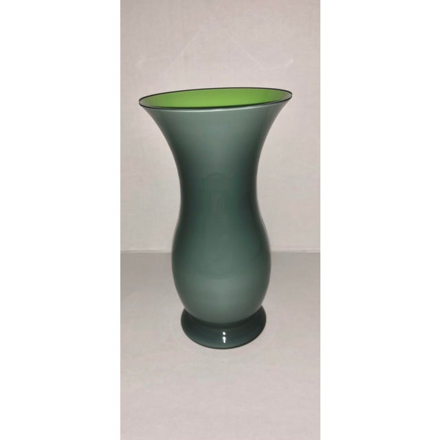 Salviati Vintage Green Salviati Vase For Sale - Image 4 of 10