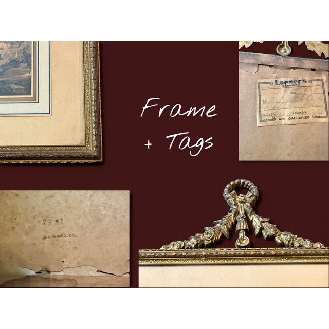 Metal Antique Madame Henriette as Flora Print-Nattier-French-Rococo-Gilt Frame-Art For Sale - Image 7 of 10