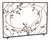 Tobacco Swirling Jasmine Vines Fireplace Screen For Sale