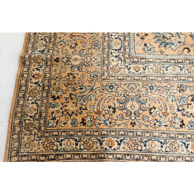 Antique Persian Meshad Botanic Handmade Wool Carpet For Sale - Image 9 of 11