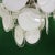 White White Discs Chandelier in Murano Glass attributed to Gino Vistosi for Vistosi, 1970s For Sale - Image 8 of 10