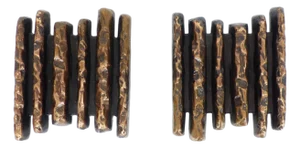 Brutalist Bronze Door Handles from Alpan, Germany, 1970s, Set of 2