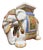 Vintage Elephant Plant Stand in Ceramic For Sale