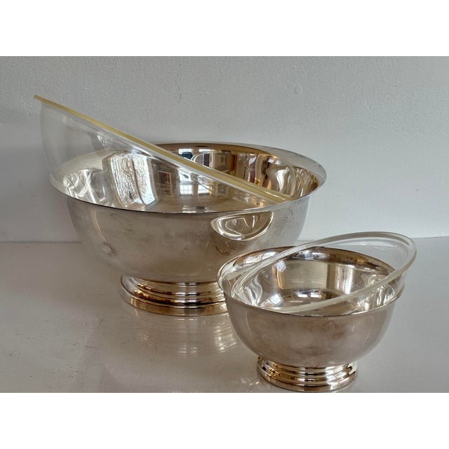 Late 20th Century 1980s Gorham Silver Bowls With Plastic Inserts For Sale - Image 5 of 8