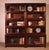 Elegant pair of stacking bookcases from the late 20th century. This charming pair of bookcases features overhanging...