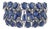 3.4 Ct Certified Natural Blue Sapphire Three Row Mosaic Cluster Ring, Size 7 For Sale