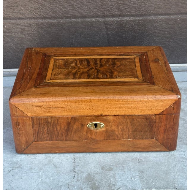 Italian Walnut Marquetry Jewelry Box, Circa 1880. For Sale - Image 9 of 9
