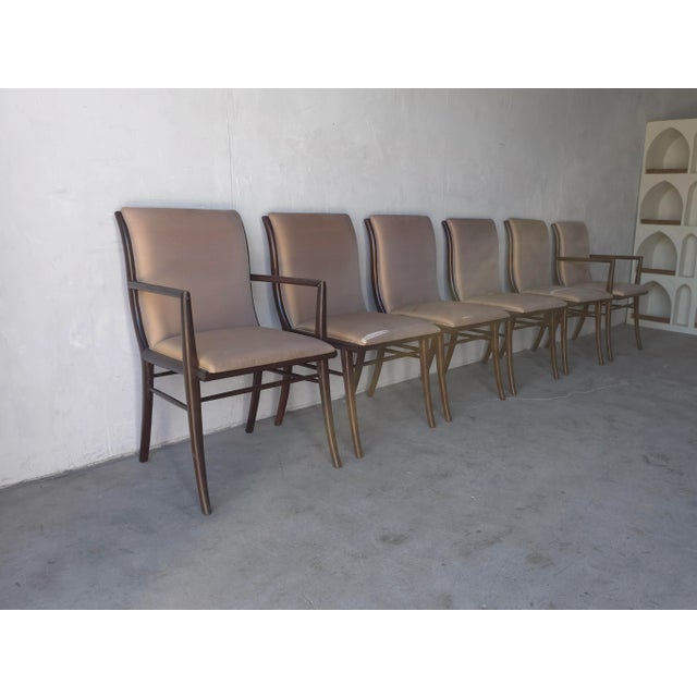 1950s Set of 6 Sabre Leg Dining Chairs by Robsjohn-Gibbings for Widdicomb For Sale In Las Vegas - Image 6 of 14